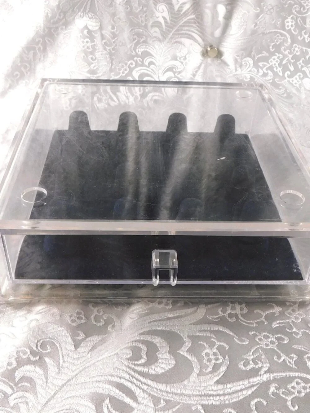 Stacking Lucite Ring Drawer with Space for 16 Rings